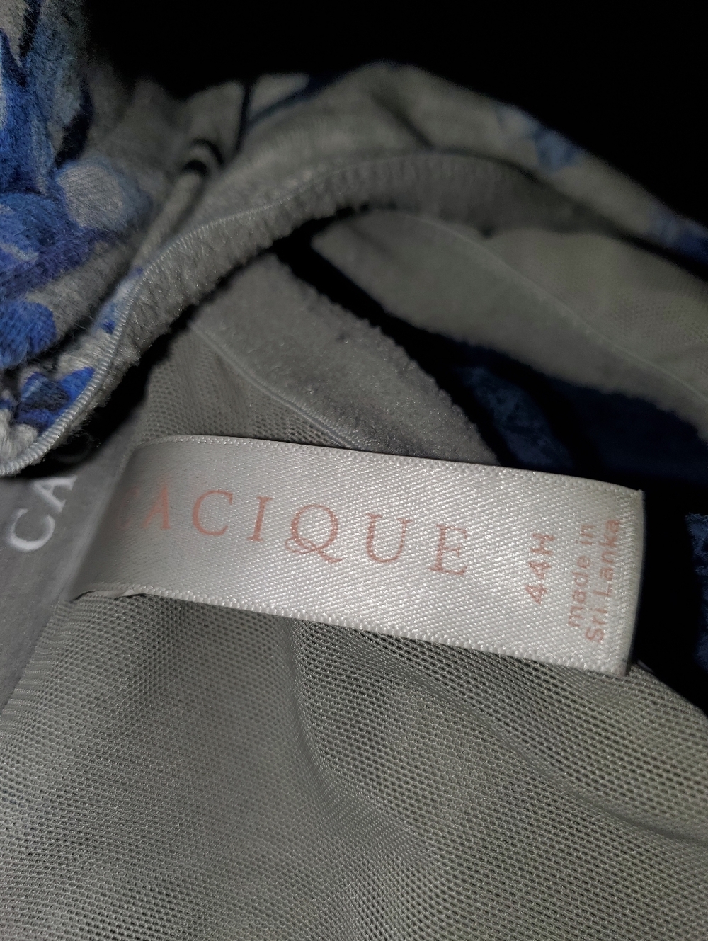 Cacique Lane Bryant Bra Sz 44h Boost Plunge Underwire DEFECT - Picture 3 of 5